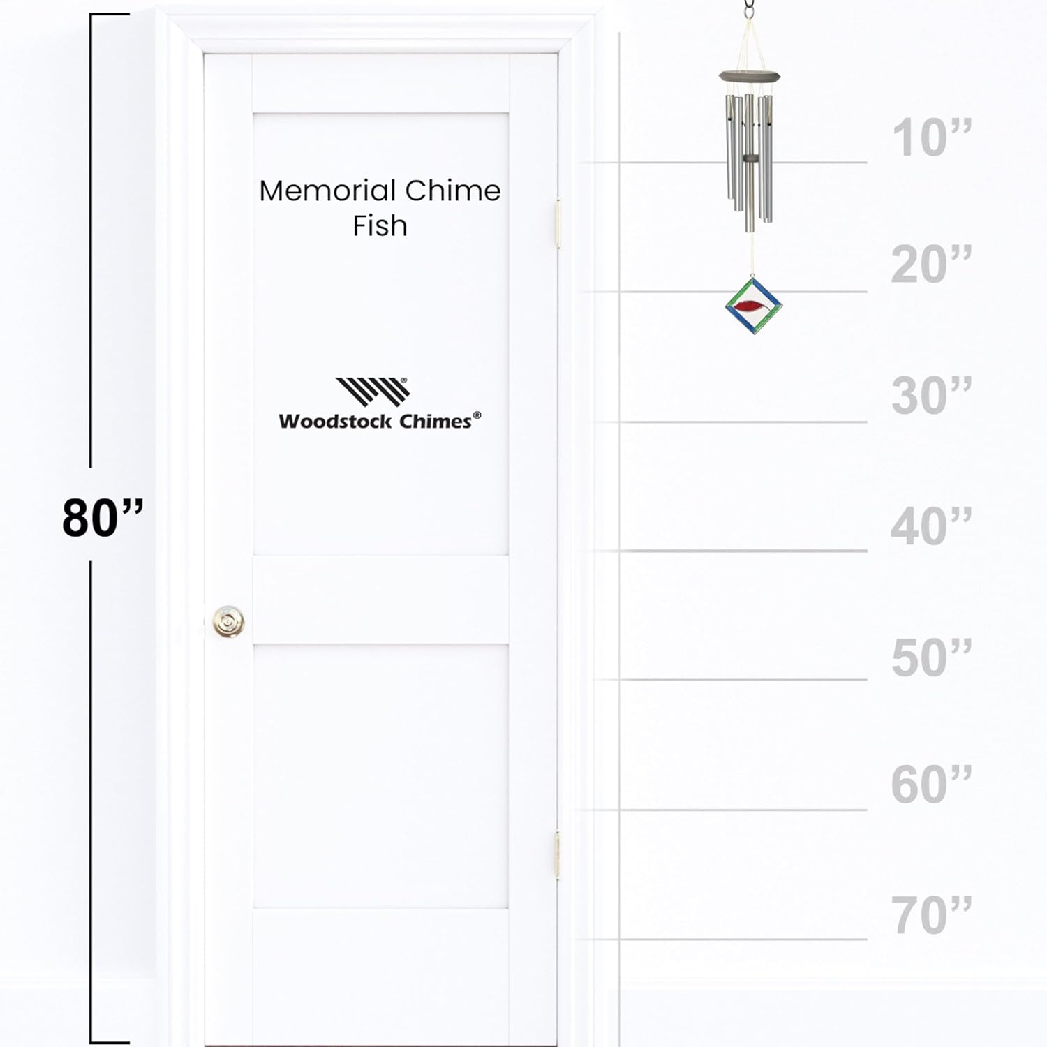 image:imageWoodstock Chimes Memorial Wind Chime 23 Fish Symbol Outdoor Gift Wind Chimes for Backyard Porch Garden Patio Dcor or Sympathy Gift for Loss of Loved One MCFH