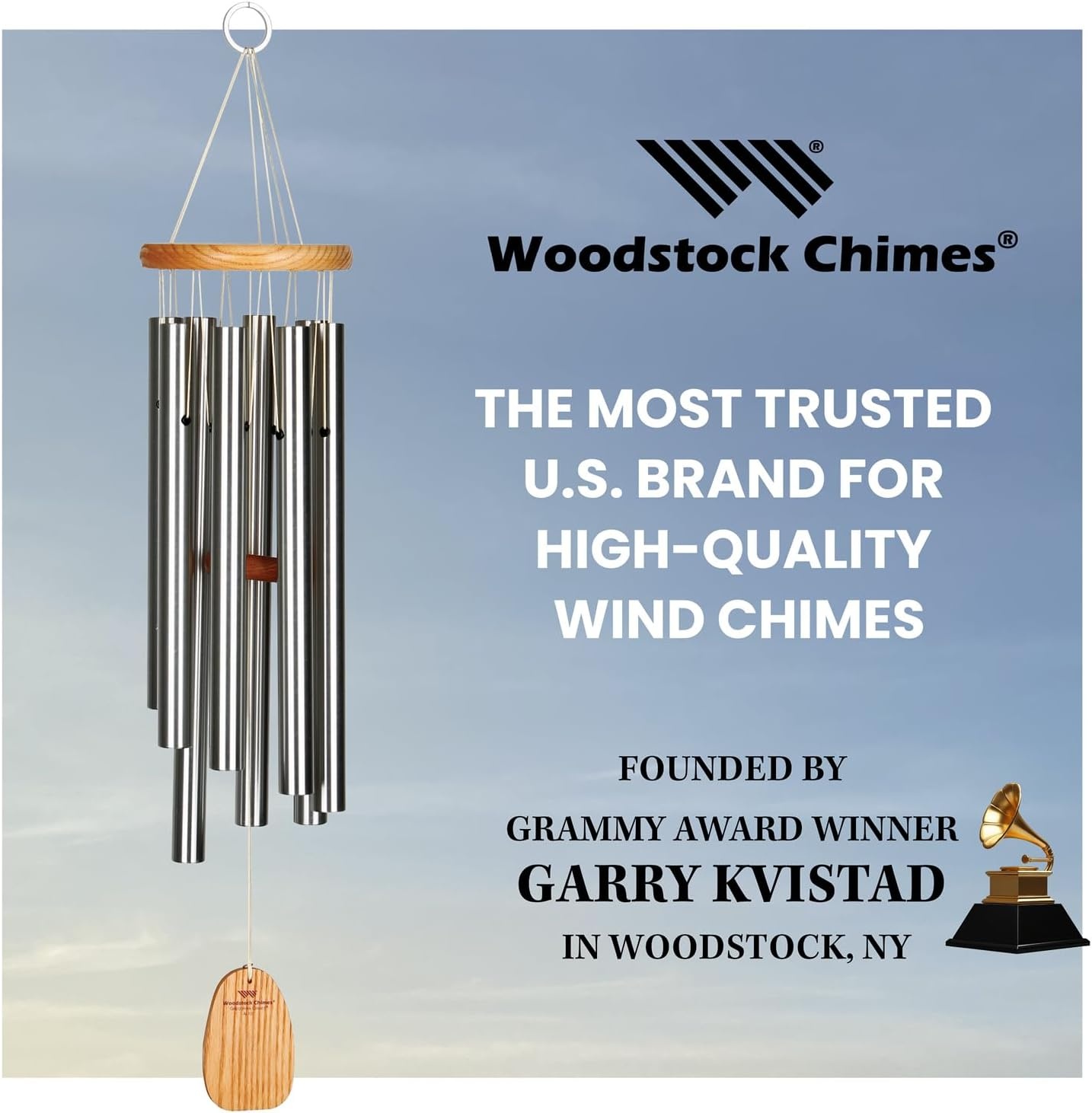 image:imageWoodstock Wind Chimes Garden Decor for Outside Outdoor Patio Decor 27 Inspirational and Memorial Sympathy Wind Chime Porch Decor Gregorian Wind Chime Alto Silver Wind Chimes Gas