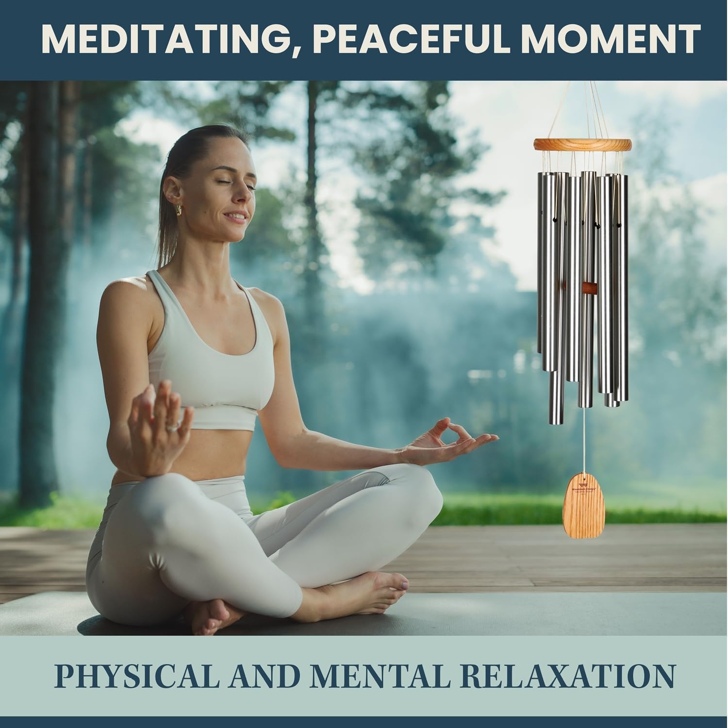 image:imageWoodstock Wind Chimes Garden Decor for Outside Outdoor Patio Decor 27 Inspirational and Memorial Sympathy Wind Chime Porch Decor Gregorian Wind Chime Alto Silver Wind Chimes Gas
