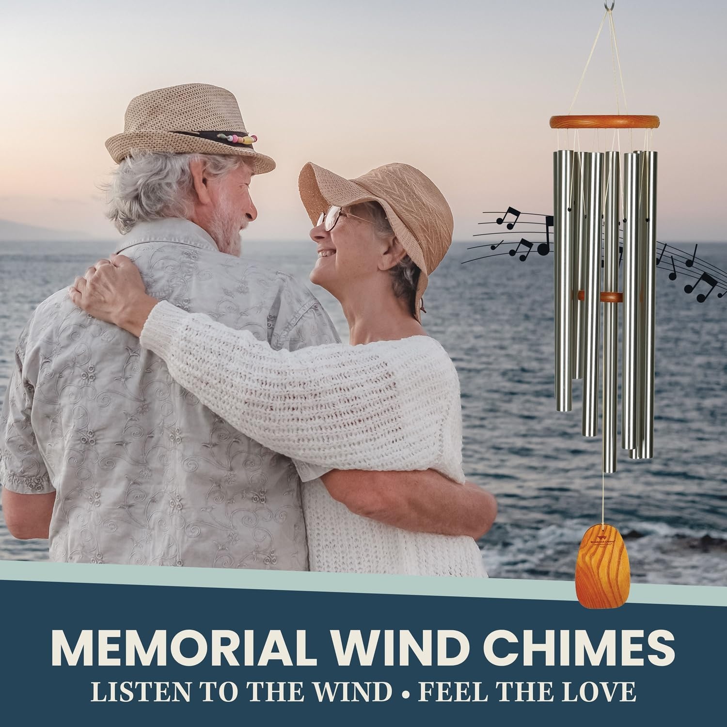 image:imageWoodstock Wind Chimes Garden Decor for Outside Outdoor Patio Decor 56 Inspirational and Memorial Sympathy Wind Chime Porch Decor Gregorian Wind Chime Baritone Deep Toned Sound Silver Wind ChimesGBSSilver