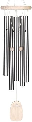 image:imageWoodstock Wind Chimes for Outside Outdoor Decor Patio and Garden Decor for Outside Front Porch Decor 24 Beachcomber Wind Chime Gracious Green Decorative Wind Chime BCGGWhite Wash