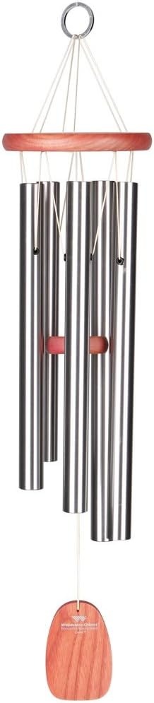 image:imageWoodstock Wind Chimes for Outside Outdoor Decor Patio and Garden Decor for Outside Front Porch Decor 24 Beachcomber Wind Chime Gracious Green Decorative Wind Chime BCGGBright Blush