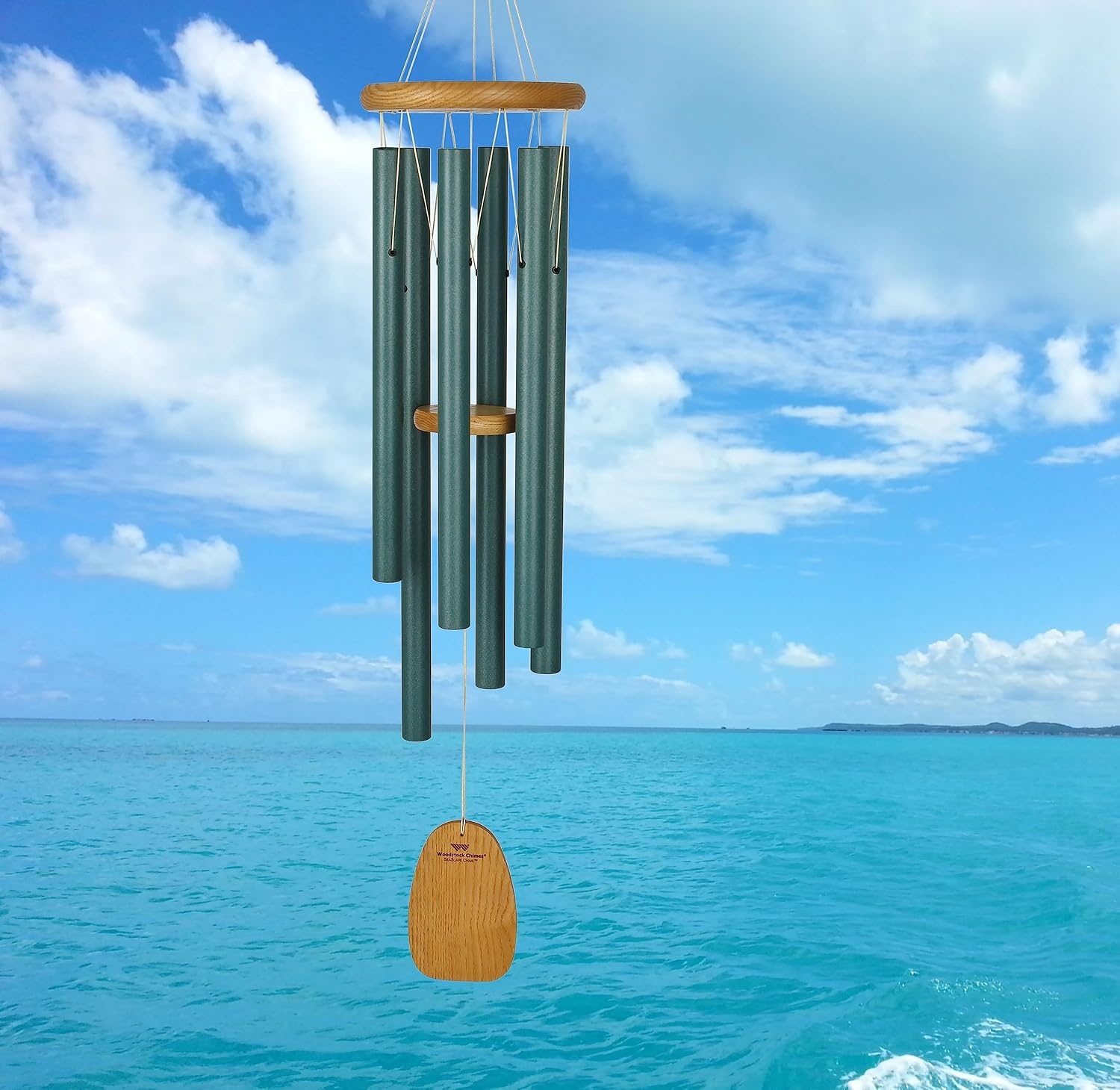 image:imageWoodstock Wind Chimes for Outside Outdoor Decor for Your Patio and Front Porch Garden Decor 24 SeaScapes Wind Chime Medium Size Seafoam Green SSCSGM37Inch