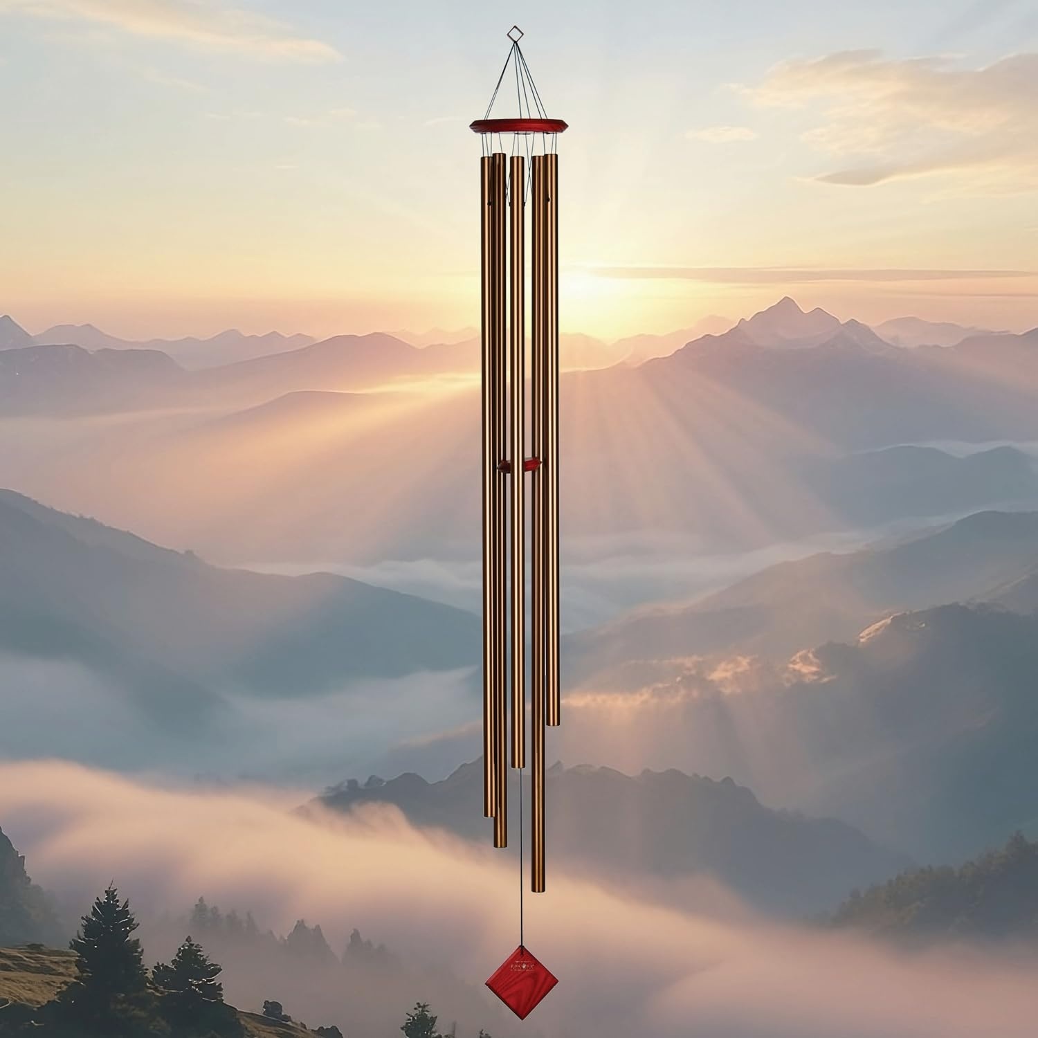 image:imageWoodstock Wind Chimes of Venus Wind Chimes for Outside 58 Bronze Large Deep Tone Wind Chime Dcor for Outdoor Garden Patio Porch Encore CollectionDecorative