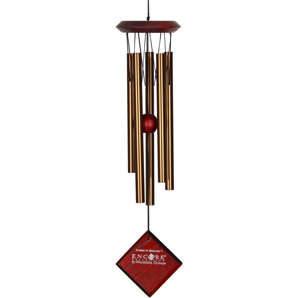 image:imageWoodstock Wind Chimes for Outside Garden Decor Outdoor Decor for Your Patio and Front Porch 14 Bronze Wind Chime Wind Chimes of Mercury Encore Collection DCB14