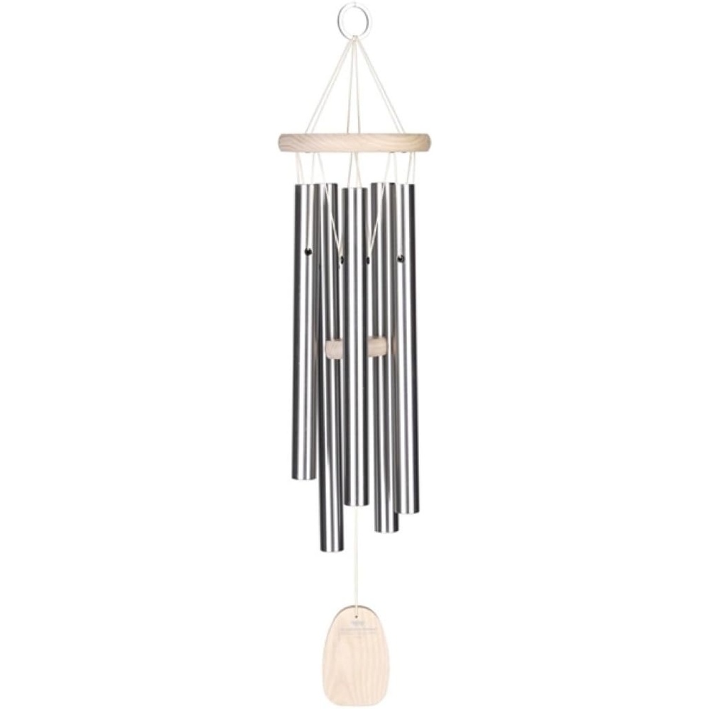 image:imageWoodstock Wind Chimes for Outside Outdoor Decor Patio and Garden Decor for Outside Front Porch Decor 24 Beachcomber Wind Chime Gracious Green Decorative Wind Chime BCGGWhite Wash