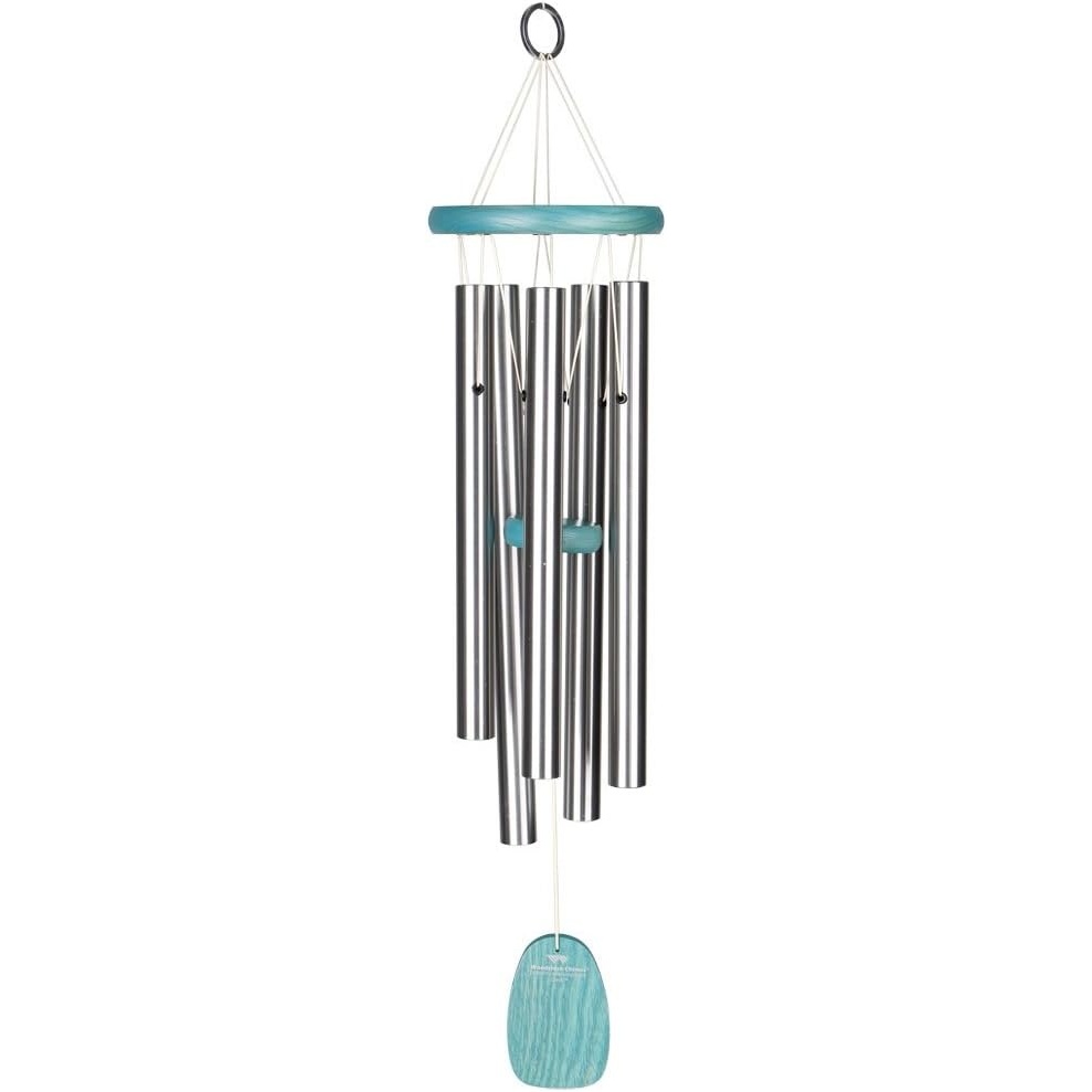 image:imageWoodstock Wind Chimes for Outside Outdoor Decor Patio and Garden Decor for Outside Front Porch Decor 24 Beachcomber Wind Chime Gracious Green Decorative Wind Chime BCGGGracious Green
