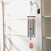 image:imageWoodstock Amazing Grace Wind Chime with Outdoor Wall Bracket Bundle 24 Silver Chime amp Black Iron Hanger Garden Patio Porch Memorial Gift Set for Loved Ones