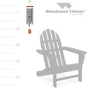 image:imageWoodstock Amazing Grace Wind Chime with Outdoor Wall Bracket Bundle 24 Silver Chime amp Black Iron Hanger Garden Patio Porch Memorial Gift Set for Loved Ones