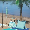 image:imageWoodstock Chimes Amazing Grace Chime Medium 24 Silver Wind Chime and 60 Shepherds Hook Windchime Hanger Metal Stake for Outside Patio Garden Yard Lawn Porch Dcor
