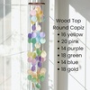 image:imageWoodstock Chimes Asli Arts Collection Capiz Waterfall 40 Azure Capiz Wind Chimes for Outdoor Patio Home or Garden Dcor Wind Chime for Mom ChristmasHanukkah Gifts CWRA40 Inches Light Rainbow