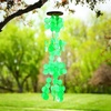 image:imageWoodstock Chimes Asli Arts Collection Capiz Waterfall 40 Azure Capiz Wind Chimes for Outdoor Patio Home or Garden Dcor Wind Chime for Mom ChristmasHanukkah Gifts CWRA40 Inches Patina Green