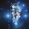 image:imageWoodstock Chimes Asli Arts Collection Dark Blue Capiz Chime 19 Capiz Wind Chimes for Outdoor Patio Home or Garden Dcor C206