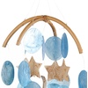 image:imageWoodstock Chimes Asli Arts Collection Dark Blue Capiz Chime 19 Capiz Wind Chimes for Outdoor Patio Home or Garden Dcor C206