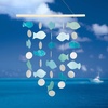 image:imageWoodstock Chimes Asli Arts Collection Fish Capiz Chime 20 Round Capiz Wind Chimes for Outdoor Patio Home or Garden Dcor CCFRCCFI
