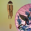 image:imageWoodstock Chimes Asli Arts Collection Half Coconut Bamboo Chime Large 36 Bamboo Wind Chimes for Outdoor Patio Home or Garden Dcor C101Large