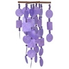 image:imageWoodstock Chimes Asli Arts Collection Purple Capiz Chime 21 Capiz Wind Chimes for Outdoor Patio Home or Garden Dcor C716Large