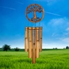 image:imageWoodstock Chimes Asli Arts Collection Tree of Life Bamboo Chime 26 Bamboo Wind Chimes for Outdoor Patio Home or Garden Dcor CTOL