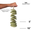 image:imageWoodstock Chimes Ceramic Disc Chime 26 Apricot Wind Chime for Outside Ceramic Shell Design Chimes for Garden Porch Patio Decor Unique Gift CCAPGreen