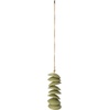 image:imageWoodstock Chimes Ceramic Disc Chime 26 Apricot Wind Chime for Outside Ceramic Shell Design Chimes for Garden Porch Patio Decor Unique Gift CCAPGreen