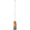 image:imageWoodstock Chimes Ceramic Disc Chime 26 Apricot Wind Chime for Outside Ceramic Shell Design Chimes for Garden Porch Patio Decor Unique Gift CCAPRainbow