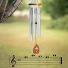 image:imageWoodstock Chimes Cross Wind Chime for Outside Garden Patio Porch and Outdoor Decor 25 Silver Amazing Grace Medium AGMCR