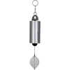 image:imageWoodstock Chimes Heroic Wind Bell amp 60 Outdoor Shepherds Hook Silver Wind Chime with Tall Black Metal Garden Stake Deep Tone Windbell amp Durable Ground Hanger for Yard Lawn or Patio