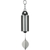 image:imageWoodstock Chimes Heroic Wind Bell amp Outdoor Hanging Bracket 24 Grey Antique Silver Wind Chime with Black Iron Wall Mount Deep Tone Windbell amp Durable Hanger for Porch Patio or Garden