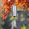 image:imageWoodstock Chimes Heroic Windbell Wind Chime for Outside 40 Large SilverDeep Tone Sound Outdoor Decor for Patio Porch Garden HWLASHarbor Grey