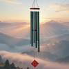 image:imageWoodstock Chimes Neptune Wind Chime for Outside 54 Large Silver Deep Tone Sound for Outdoor Garden Patio Porch Decor Encore Collection DCS54Evergreen
