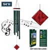 image:imageWoodstock Chimes Neptune Wind Chime for Outside 54 Large Silver Deep Tone Sound for Outdoor Garden Patio Porch Decor Encore Collection DCS54Evergreen