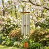 image:imageWoodstock Chimes Personalized Amazing Grace Wind Chime for Outside 40 Medium SilverOutdoor Garden Decor Memorial Gift for Loss Loved Ones PAGLS03