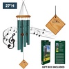 image:imageWoodstock Chimes Pluto Wind Chime for Outside 27 Bronze Small Light Airy Sound for Outdoor Garden Patio Porch Decor Encore Collection DCB27Verdigris