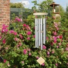 image:imageWoodstock Chimes Pluto Wind Chime for Outside 27 Bronze Small Light Airy Sound for Outdoor Garden Patio Porch Decor Encore Collection DCB27White Wash