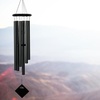 image:imageWoodstock Chimes Pluto Wind Chime for Outside 37 Black Wood Medium Tone Sound for Outdoor Garden Patio Porch Decor Gifts Encore Collection DCKK37Black