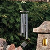 image:imageWoodstock Chimes Pluto Wind Chime for Outside 37 Black Wood Medium Tone Sound for Outdoor Garden Patio Porch Decor Gifts Encore Collection DCKK37Gray