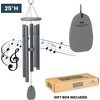 image:imageWoodstock Chimes Signature Collection Chimes of Bali 25 Silver World Music Wind Chimes for Outdoor Patio Home or Garden Decor BWAS