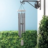 image:imageWoodstock Chimes Signature Collection Chimes of Bali 25 Silver World Music Wind Chimes for Outdoor Patio Home or Garden Decor BWAS