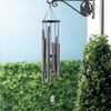 image:imageWoodstock Chimes Signature Collection Chimes of Crystal Silence Medium 27 Antique Silver Wind Chime for Outdoor Patio Home or Garden Decor SLCASMedium  Antique Silver