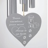image:imageWoodstock Chimes Signature Collection Chimes of Remembrance 26 Forever Heart Dog Silver Wind Chimes for Outdoor Patio Home or Garden Dcor RMFHD26 Forever Heart Dog