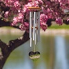 image:imageWoodstock Chimes Signature Collection Chimes of Remembrance 26 Forever Heart Dog Silver Wind Chimes for Outdoor Patio Home or Garden Dcor RMFHD26 Forever Heart Dog