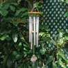 image:imageWoodstock Chimes Signature Collection Chimes of Remembrance 26 Not Forgotten Silver Wind Chimes for Outdoor Patio Home or Garden Dcor RMNF26 Not Forgotten