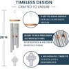 image:imageWoodstock Chimes Signature Collection Chimes of Remembrance 26 Not Forgotten Silver Wind Chimes for Outdoor Patio Home or Garden Dcor RMNF26 Not Forgotten