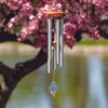 image:imageWoodstock Chimes Signature Collection Chimes of Remembrance 26 Not Forgotten Silver Wind Chimes for Outdoor Patio Home or Garden Dcor RMNF26 Not Forgotten