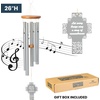 image:imageWoodstock Chimes Signature Collection Chimes of Remembrance 26 Not Forgotten Silver Wind Chimes for Outdoor Patio Home or Garden Dcor RMNF26 Song of Remembrance