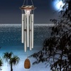 image:imageWoodstock Chimes Signature Collection Moonlight Solar Chime 29 Silver Decor Designs  Solar Chimes Wind Chimes for Outdoor Patio Home or Garden Dcor MoonsSilver