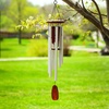 image:imageWoodstock Chimes Signature Collection Singing in The Rain Chime 25 Silver Wind Chimes for Outdoor Patio Home or Garden Dcor RAINLength 37 Diameter 7