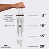 image:imageWoodstock Chimes Signature Collection Woodstock Habitats Chime 21 Silver Wind Chimes for Outdoor Patio Home or Garden Decor HCMHCardinal