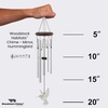 image:imageWoodstock Chimes Signature Collection Woodstock Habitats Chime 21 Silver Wind Chimes for Outdoor Patio Home or Garden Decor HCMHHummingbird