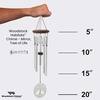image:imageWoodstock Chimes Signature Collection Woodstock Habitats Chime 21 Silver Wind Chimes for Outdoor Patio Home or Garden Decor HCMHTree of Life